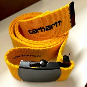 Carhartt WIP Orbit Belt Yellow Black Metal Buckle